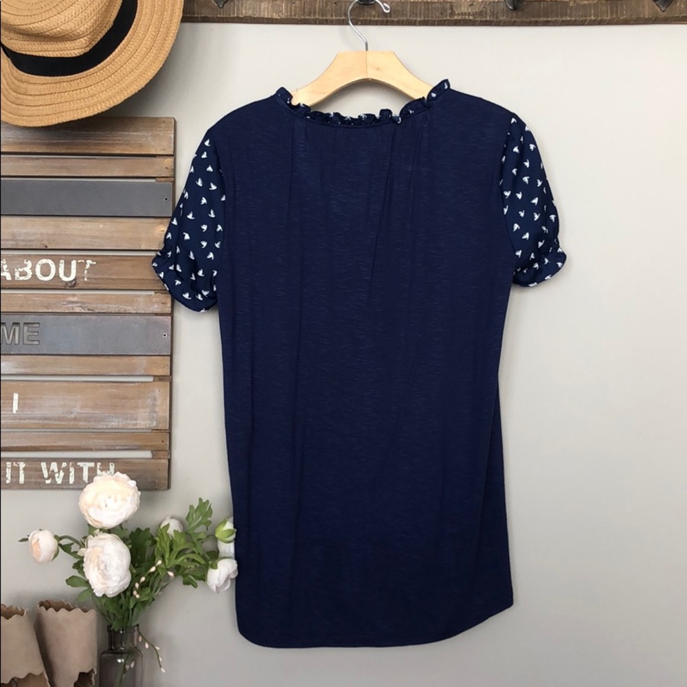 {Anthropologie} Sydney Ruffled Tee size XS - Picture 5 of 5